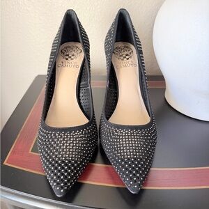 Vince Camuto Black Studded Heels